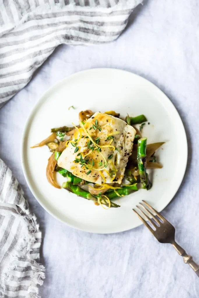 Baked Cod with Lemon & Asparagus