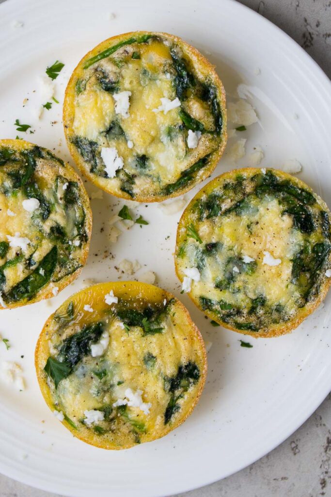 Egg Muffins with Spinach & Feta