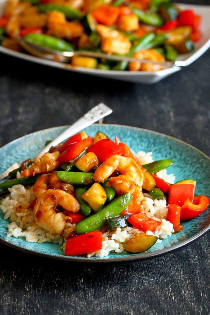 Shrimp Stir-Fry with Rice