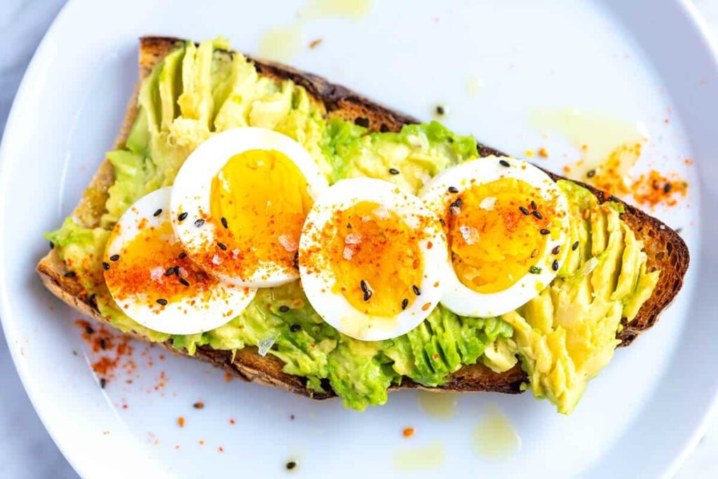 Hard-Boiled Eggs with Avocado Snacks