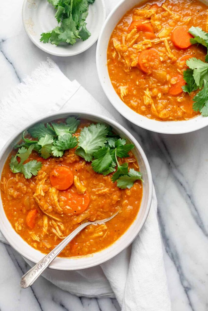 High-Protein Lentil & Chicken Soup