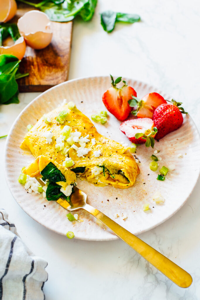 Omelet with Spinach and Feta
