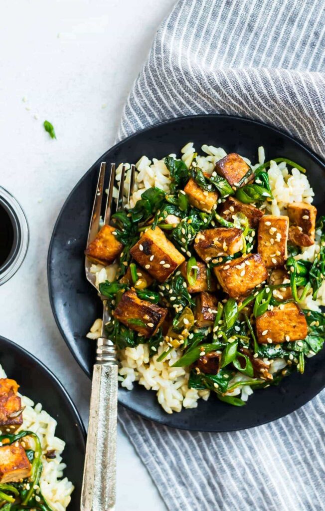Tofu Stir-Fry and Brown Rice