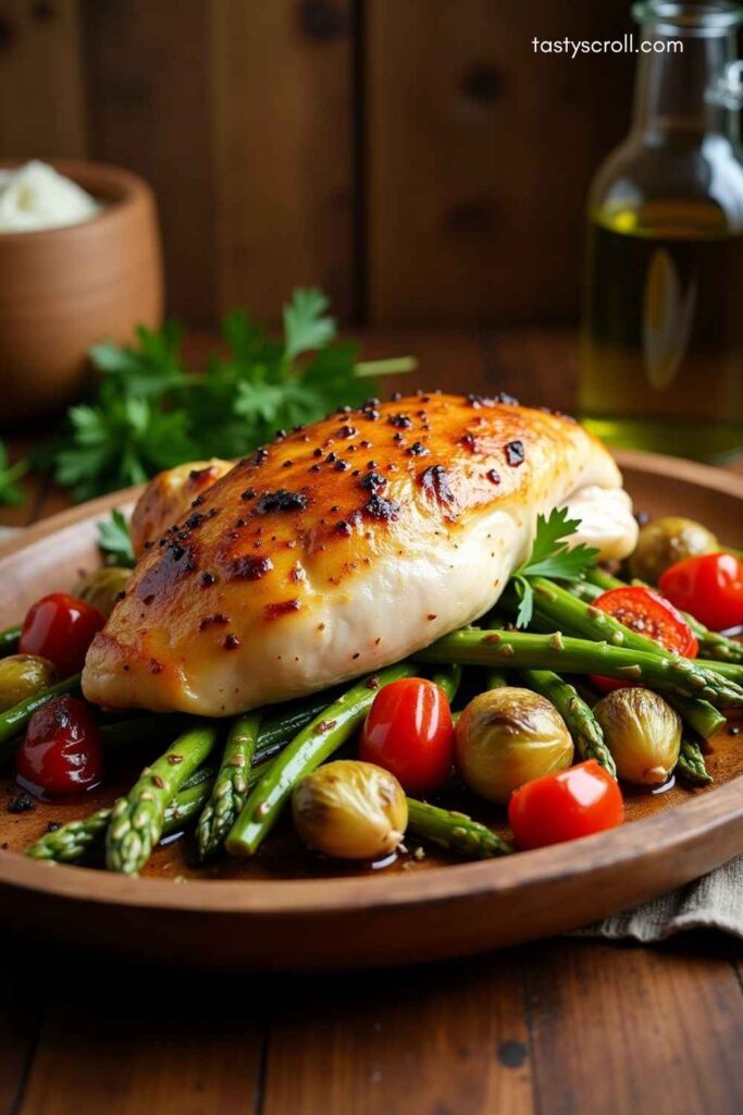 Baked Chicken Breast with Roasted Vegetables