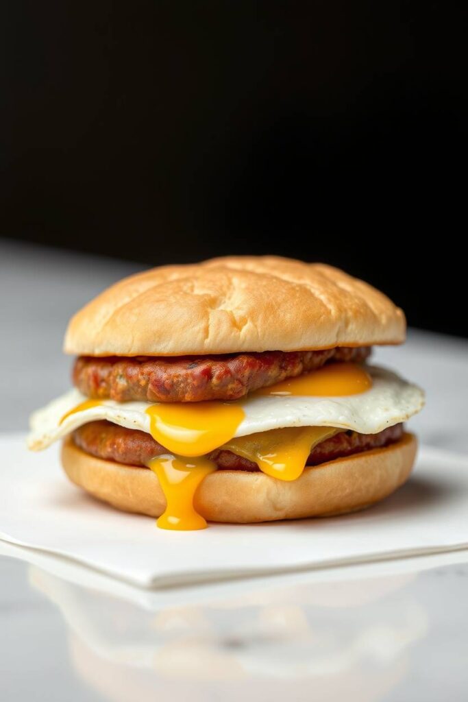 Double Sausage McMuffin with Egg