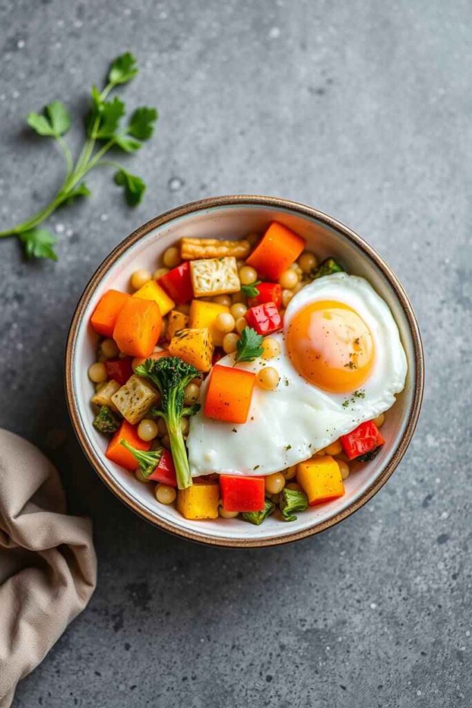 Egg White Veggie Scramble