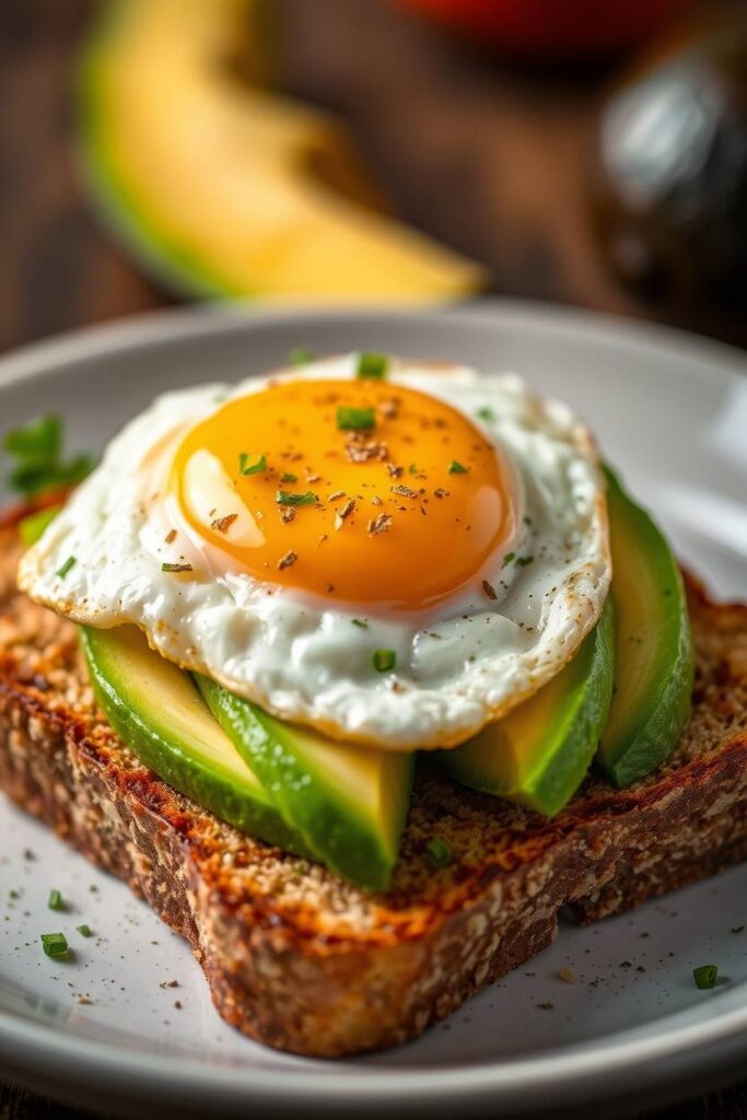 Egg and Avocado Whole Grain Toast