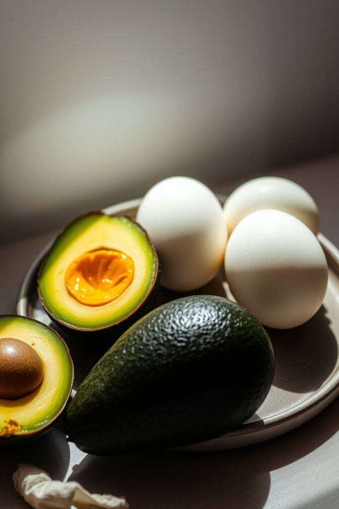 Hard-Boiled Eggs with Avocado