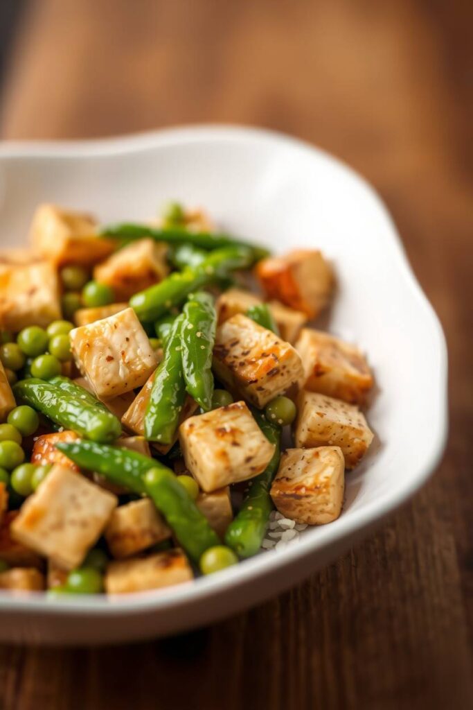 Tofu and Edamame Stir-Fry
