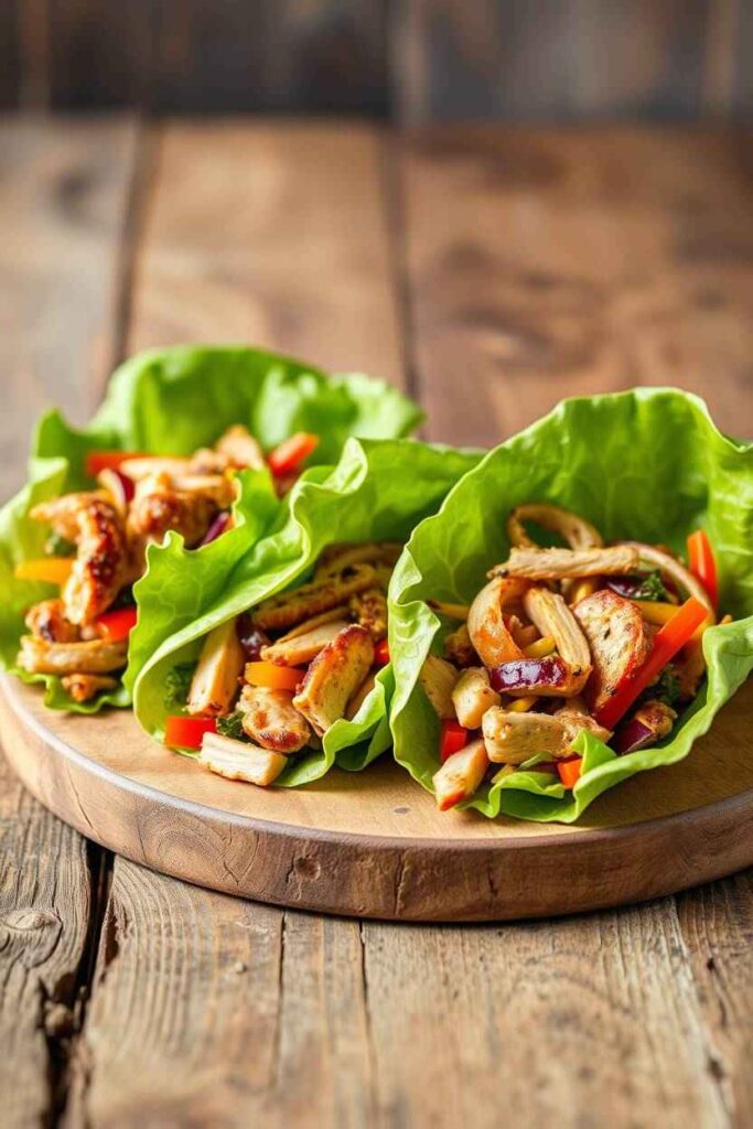 Turkey and Veggie Lettuce Wraps