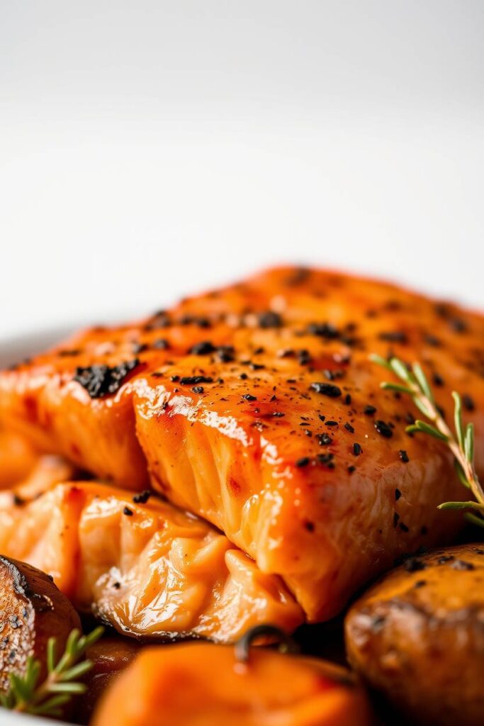 Baked Salmon with Sweet Potato