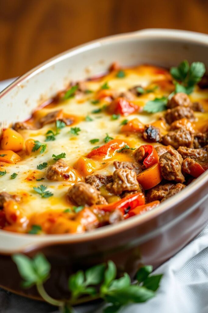 Beef and Bell Pepper Casserole
