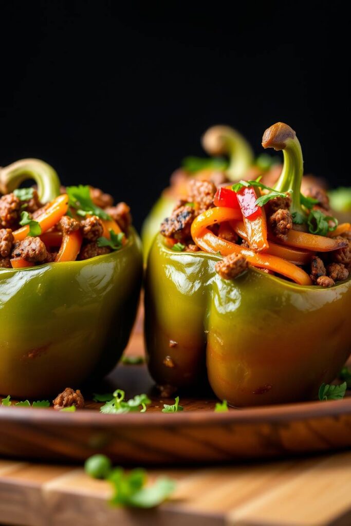 Beef and Veggie Stuffed Peppers