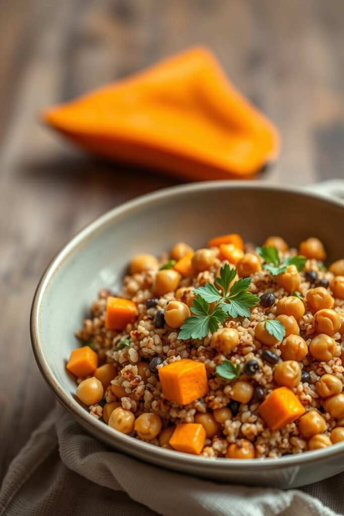 Butternut Squash and Quinoa Bowl with Chickpeas