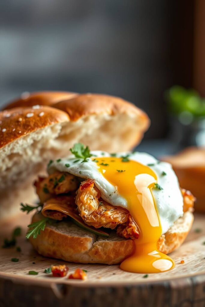 Chicken and Egg Breakfast Ciabatta