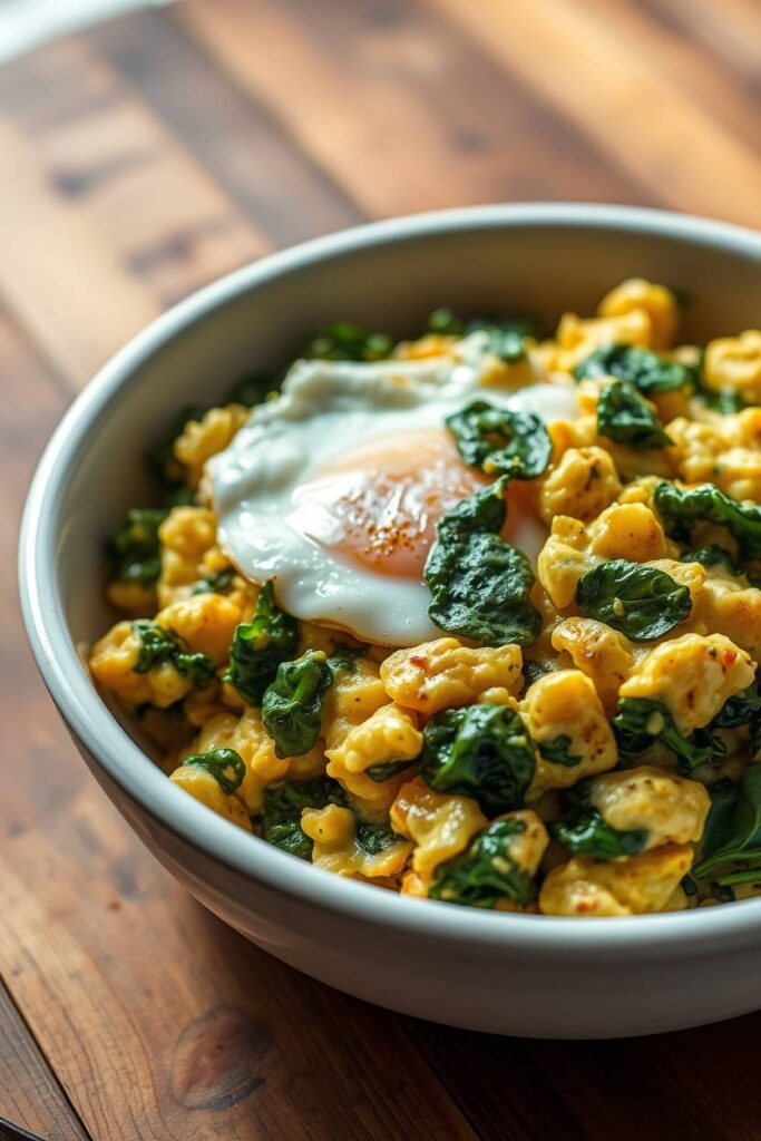 Egg and Spinach Scramble