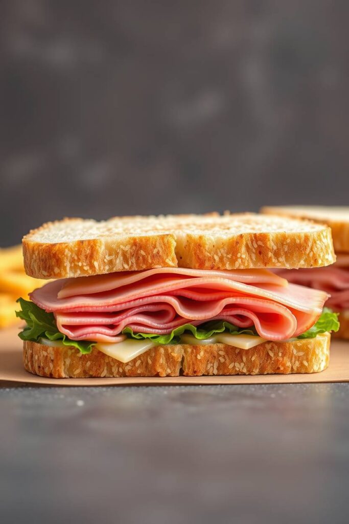 Ham and Swiss Protein Sandwich