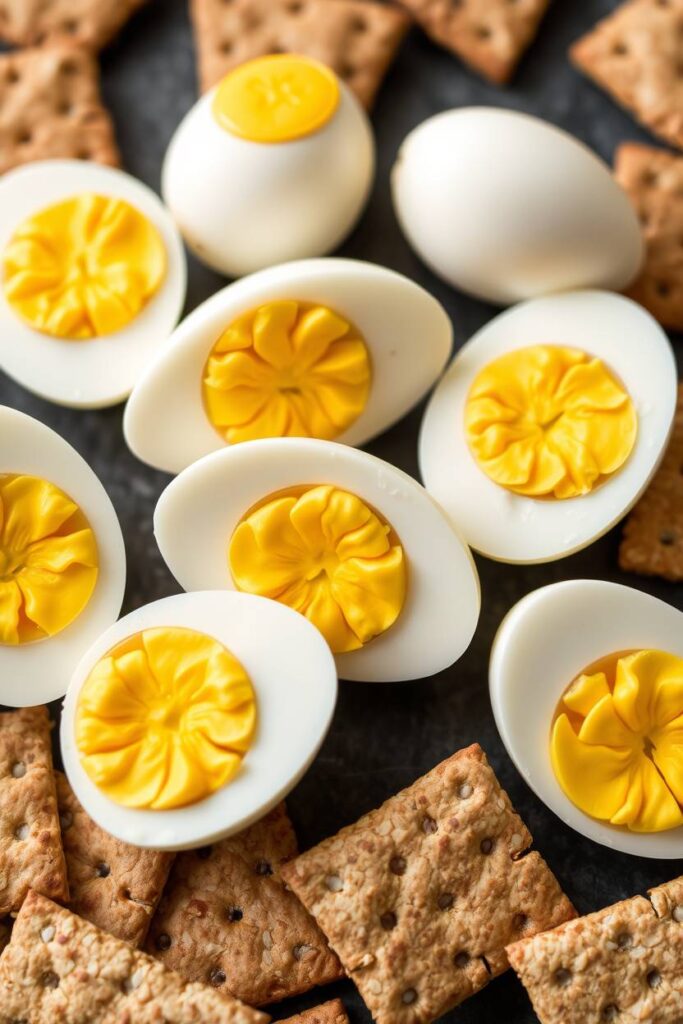 Hard-Boiled Eggs and Whole Grain Crackers