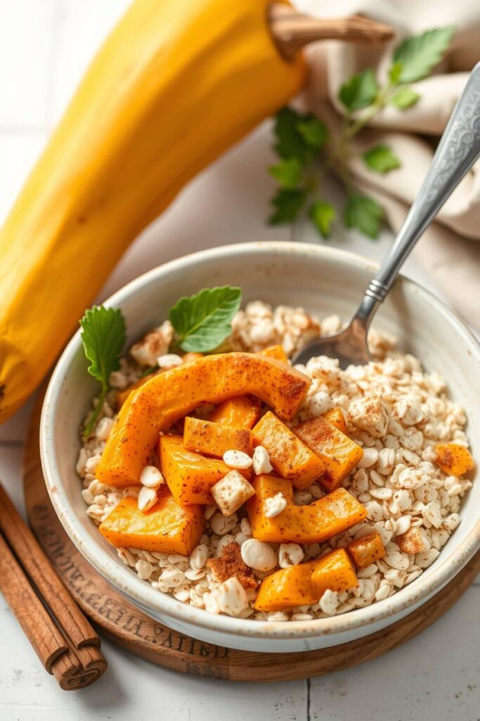 Protein Oats with Cinnamon Roasted Pumpkin