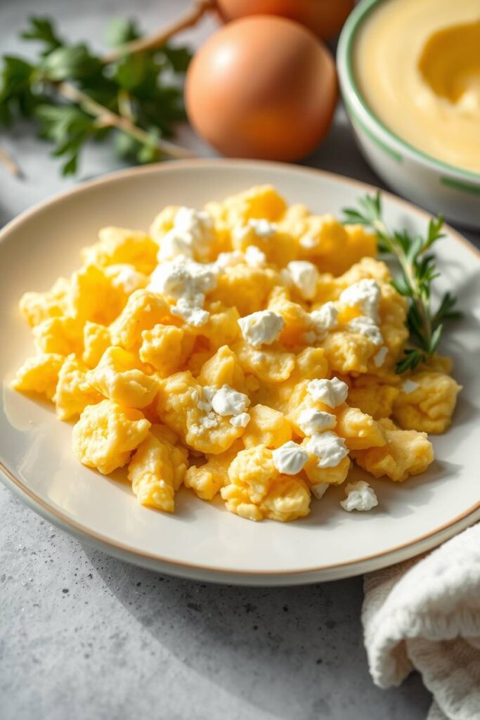 Scrambled Eggs with Cottage Cheese