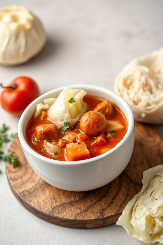 Spicy Sausage and Cabbage Soup