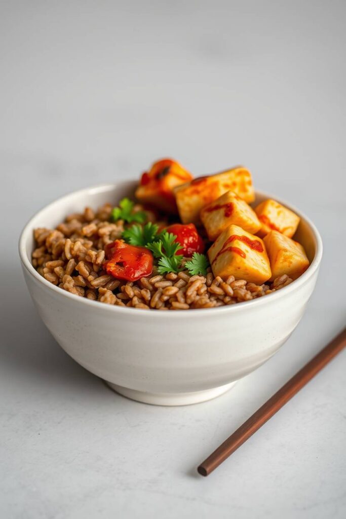 Spicy Tofu & Brown Rice Bowl