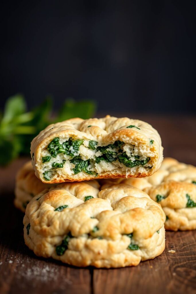 Spinach and Feta Protein Biscuits