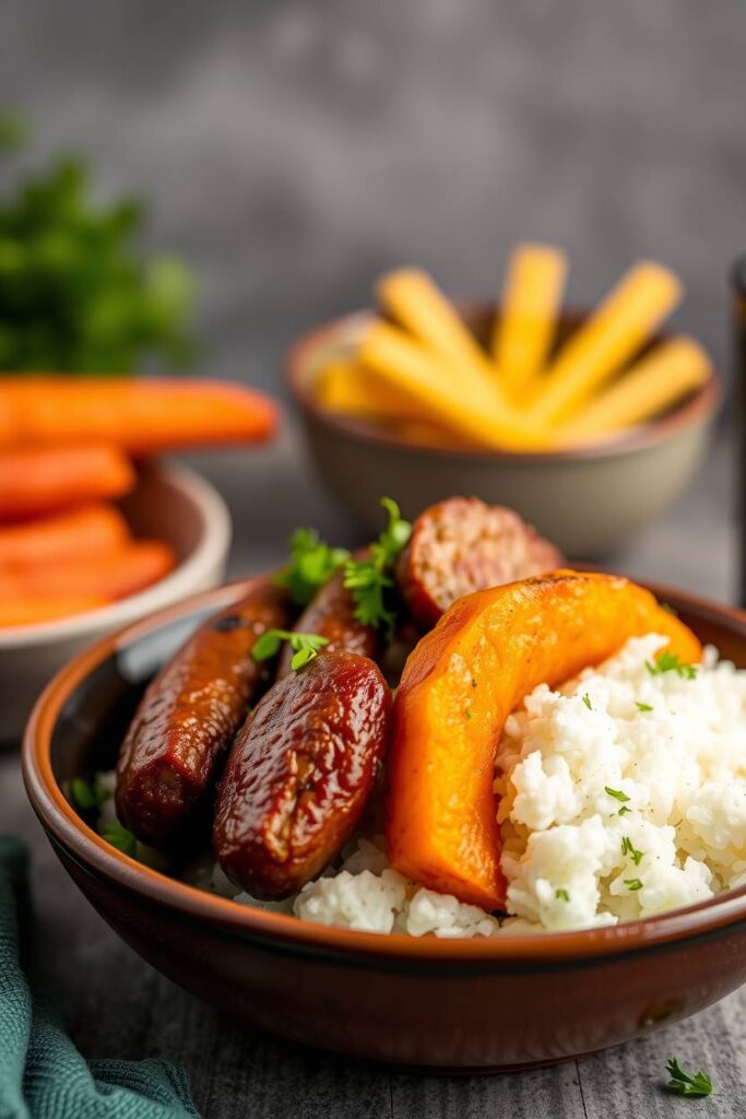 Turkey Sausage Sweet Potato Bowl
