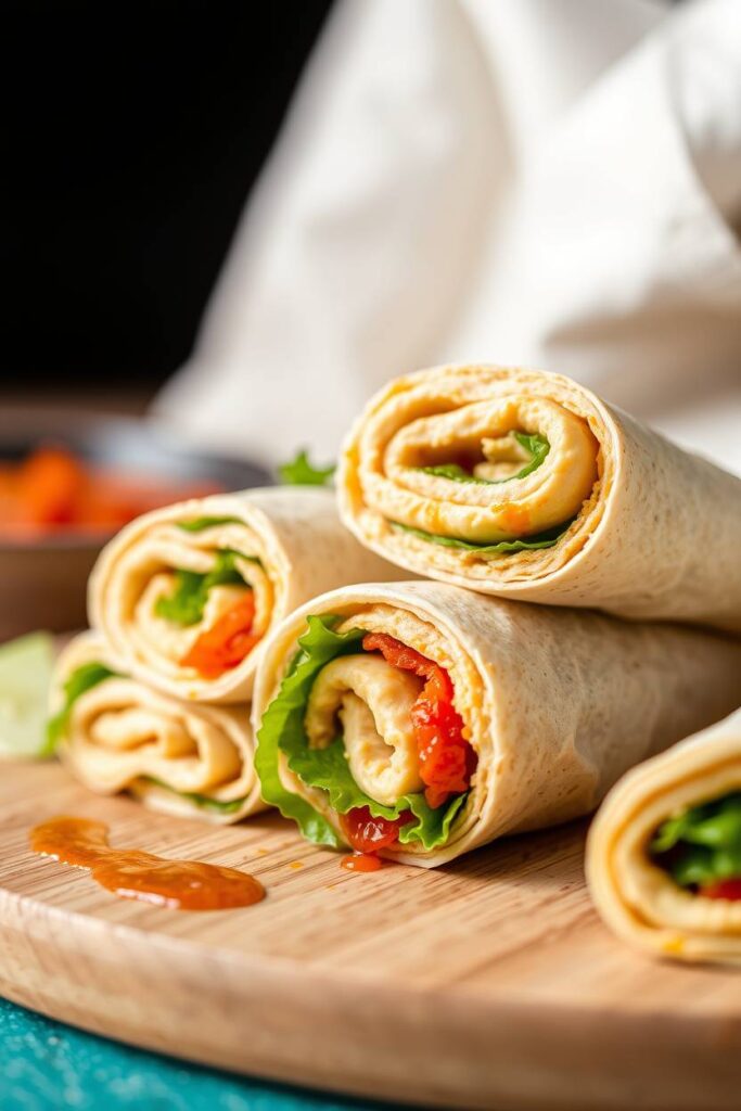 Turkey and Hummus Roll-Ups