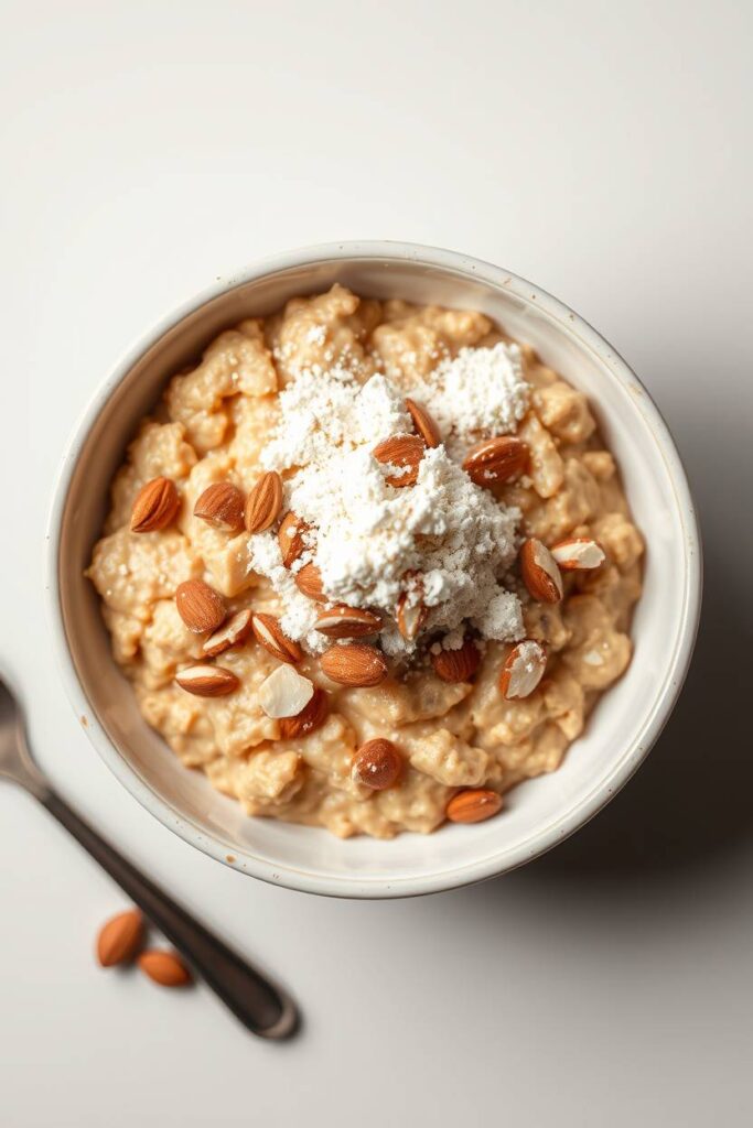 Almond Butter Oatmeal with Protein Powder