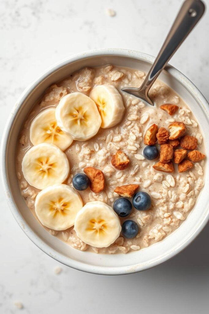 Banana Oatmeal Protein Bowl