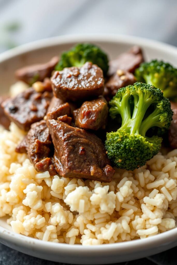 Beef and Broccoli with Cauliflower Rice