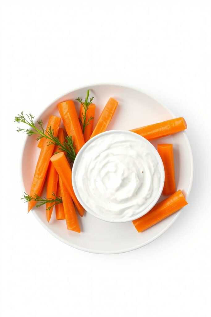 Carrot Sticks with Greek Yogurt Dip