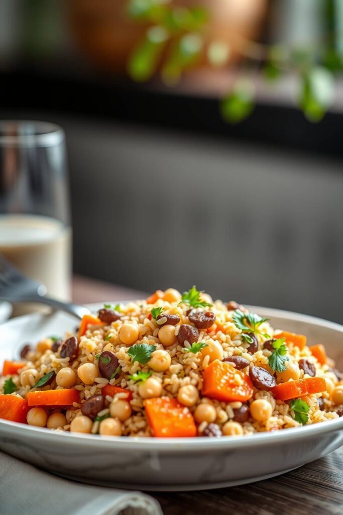 Chickpea, Farro & Roasted Carrot Salad