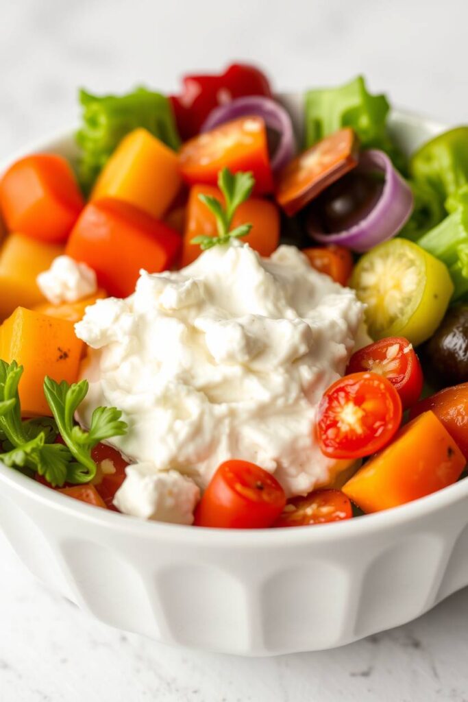 Cottage Cheese Veggie Bowl