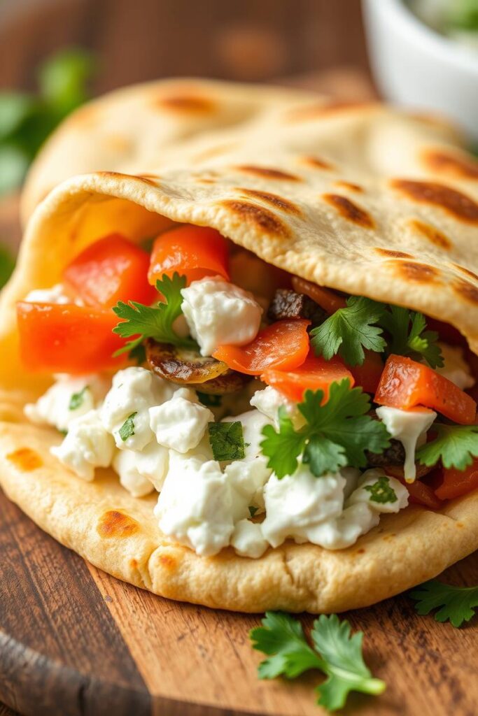 Cottage Cheese & Veggie Pita Pocket