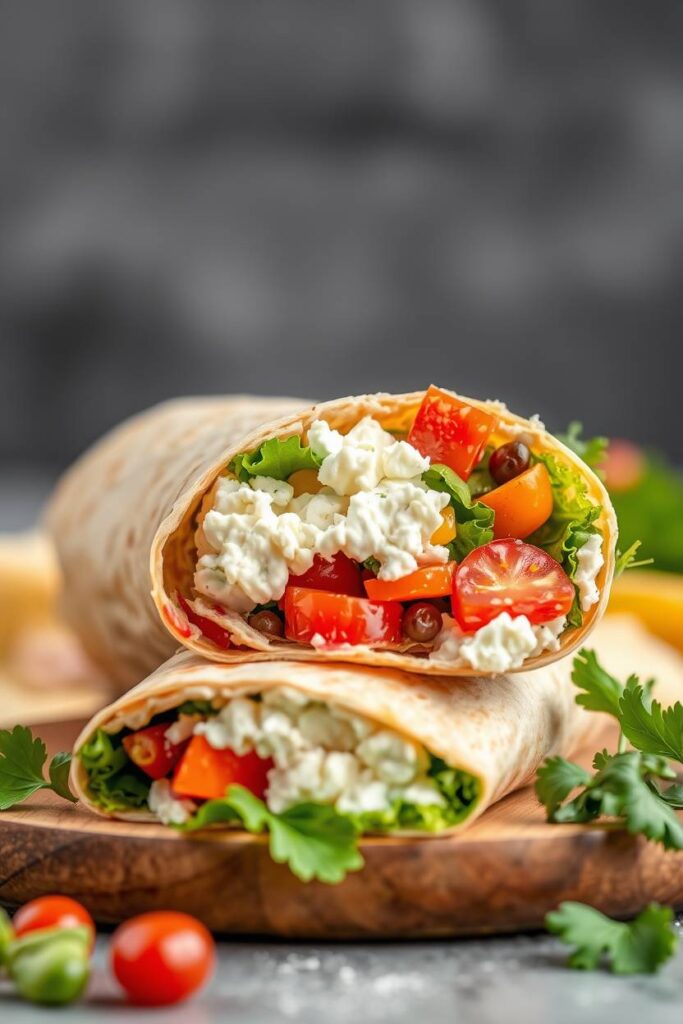 Cottage Cheese and Veggie Wrap
