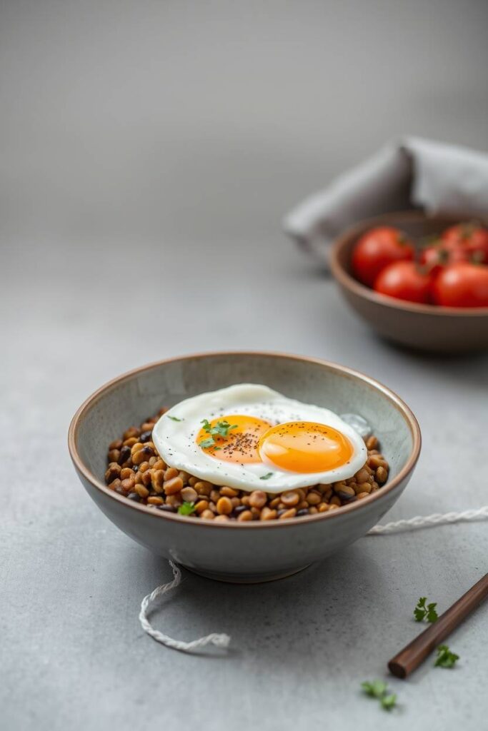 Egg and Lentil Protein Bowl