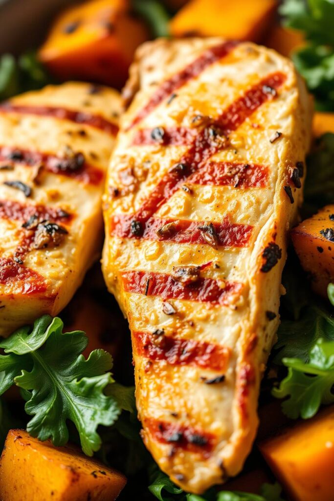 Grilled Chicken & Roasted Butternut Squash Salad