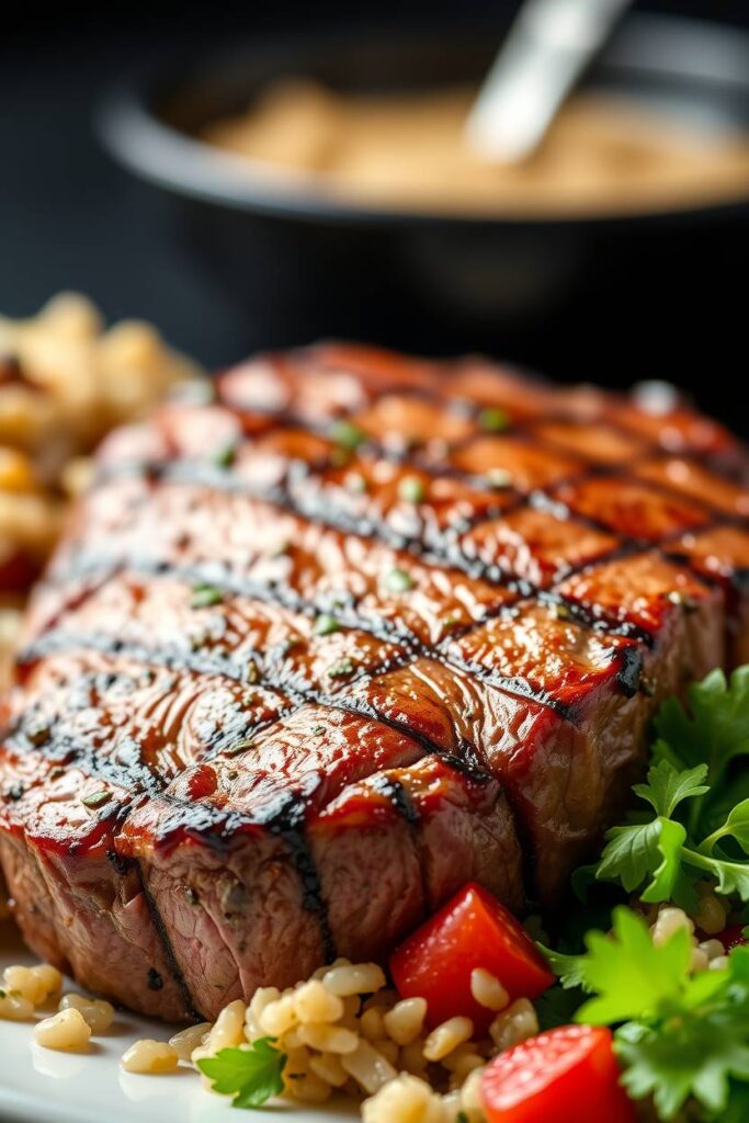 Grilled Sirloin Steak with Quinoa Salad
