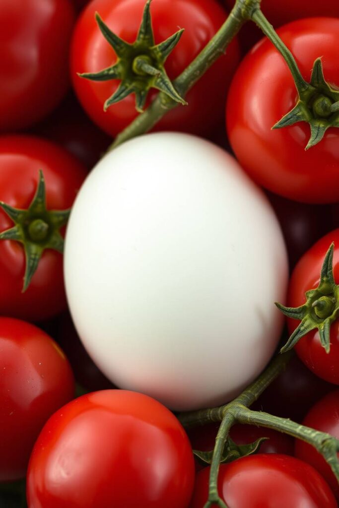 Hard-Boiled Egg and Cherry Tomatoes