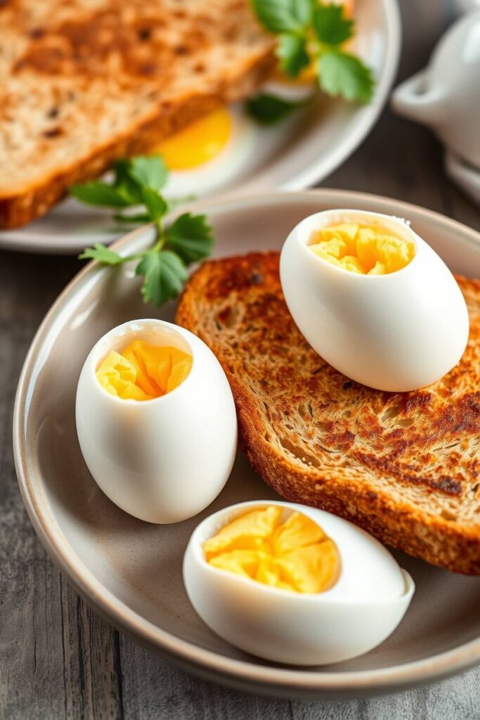 Hard-Boiled Eggs and Whole Wheat Toast