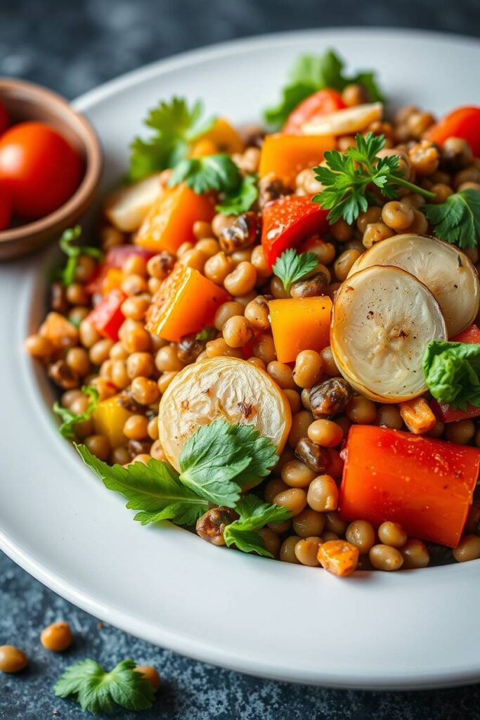 Lentil and Roasted Veggie Salad