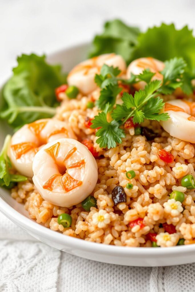 Shrimp and Brown Rice Protein Salad