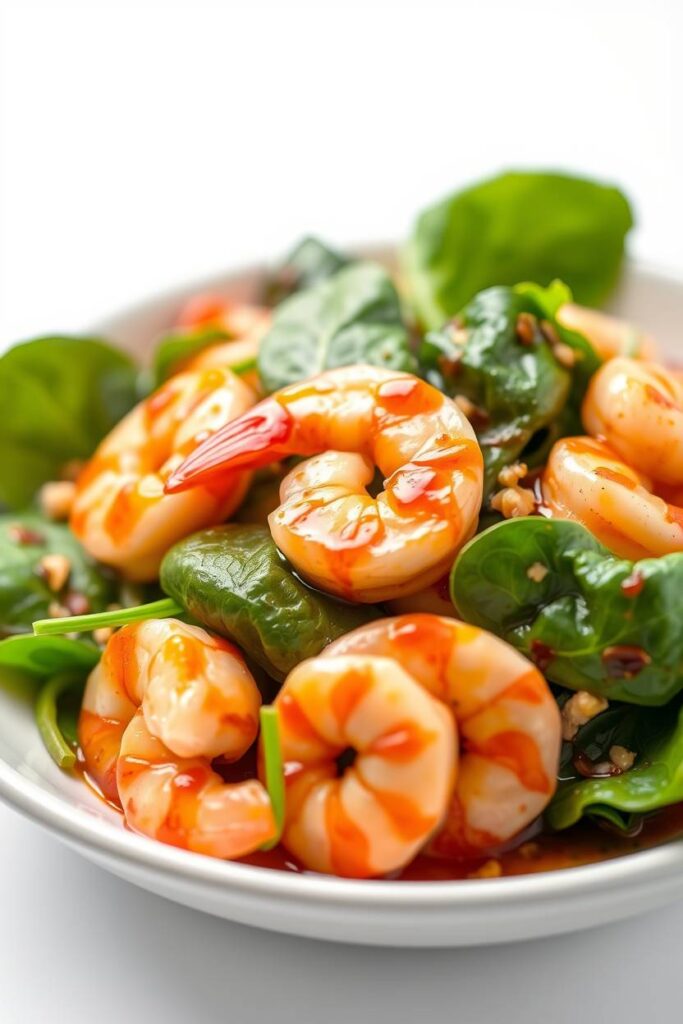 Spicy Shrimp & Spinach Salad