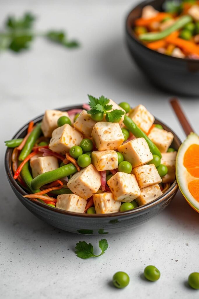 Tofu and Edamame Salad
