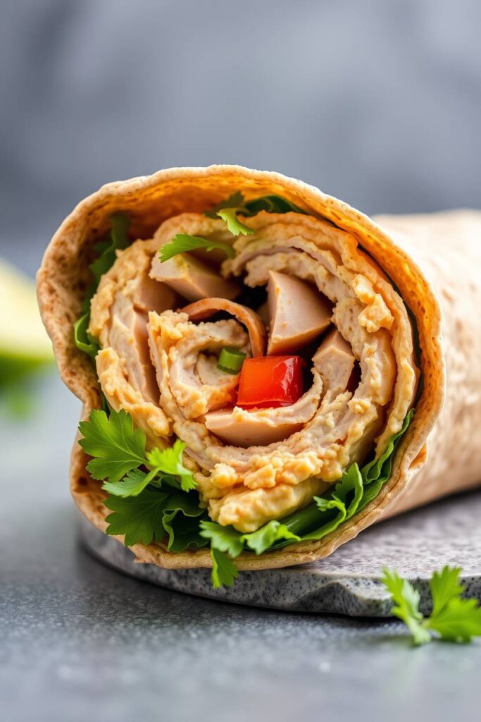 Turkey and Hummus Whole Grain Wrap