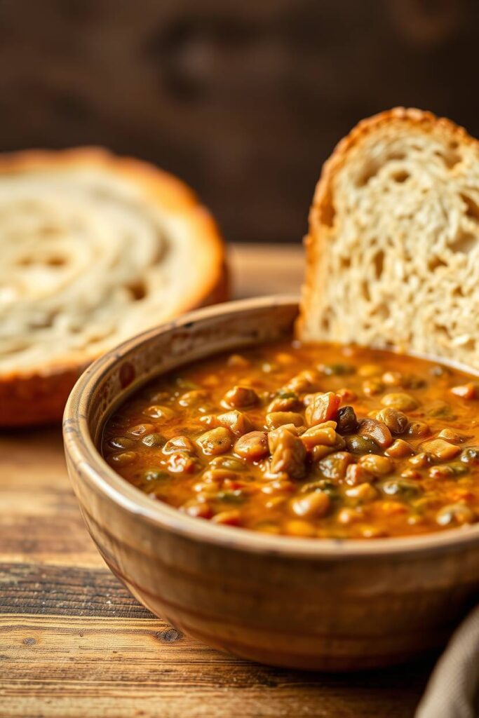 Lentil Soup with Whole Wheat Toast